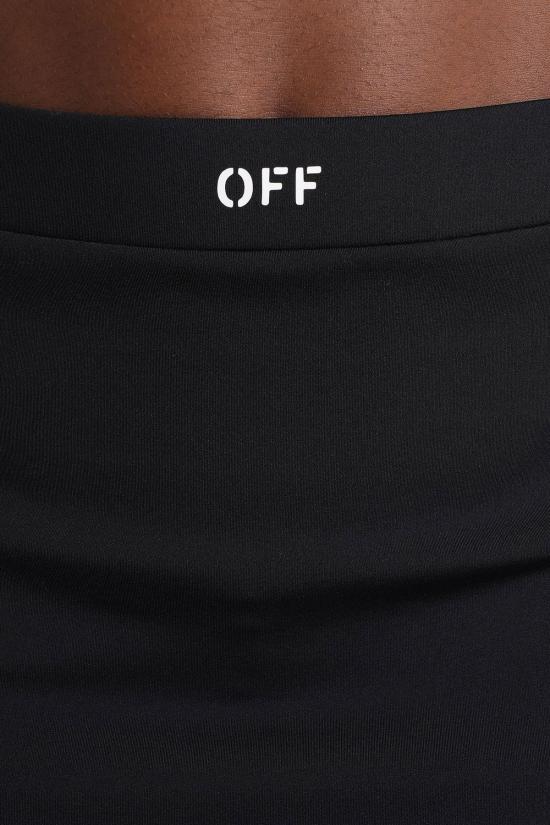  오프화이트 미디 스커트 블랙 - OFF WHITE
