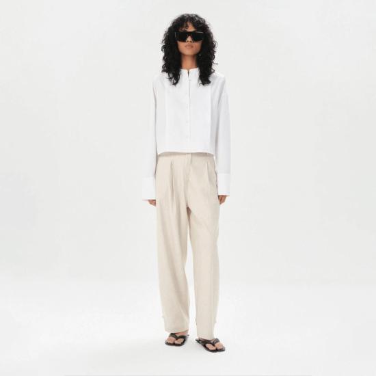  마리아 셰르 셔츠 알자가 에덴 반팔 셔츠 화이트