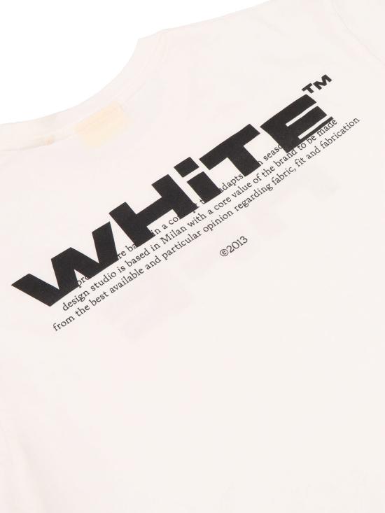  오프화이트 탑 타입 로고 티셔츠 (화이트) 키즈 사이즈 - OFF WHITE