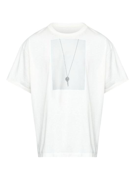  MM6 메종마르지엘라 탑 Mm6 메종 마르지엘라 코튼 티셔츠 화이트