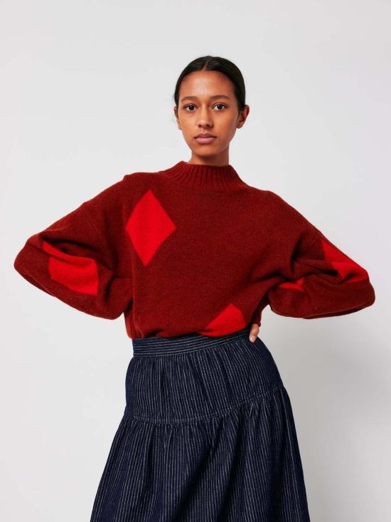  보보쇼즈 터틀넥 보보 초세스 다이아몬드 카드  점퍼