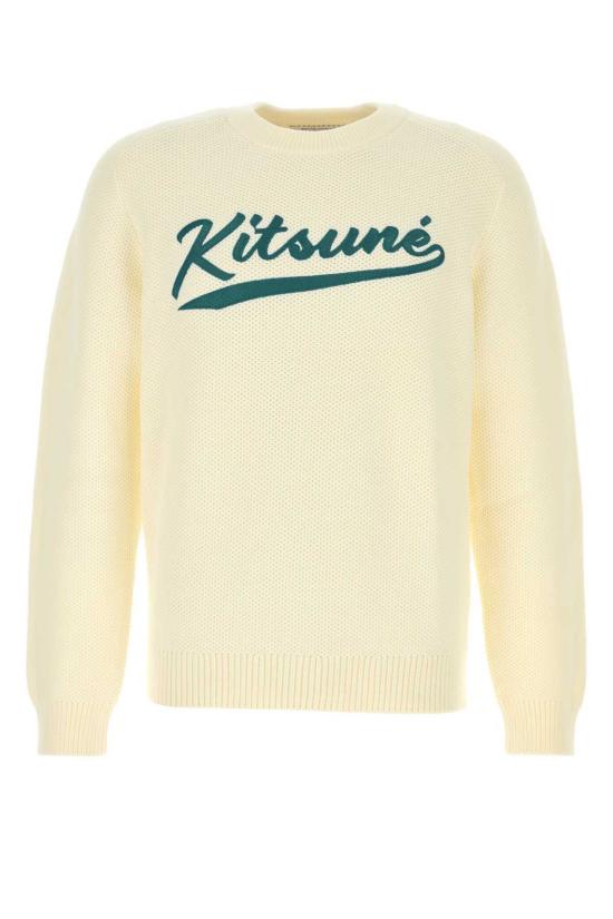  메종키츠네 스웨터 메종 키츠네 코튼 블렌드  밀크
