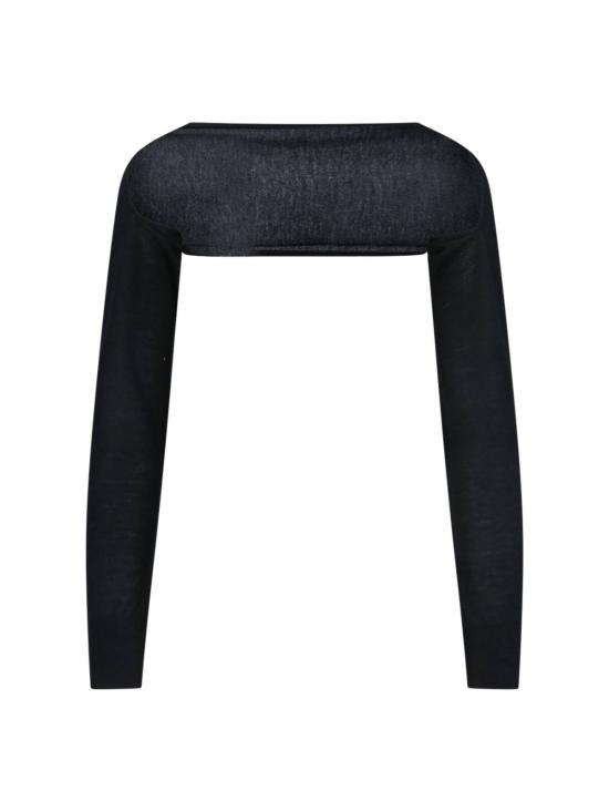  알라이아 가디건 니트 숄 블랙