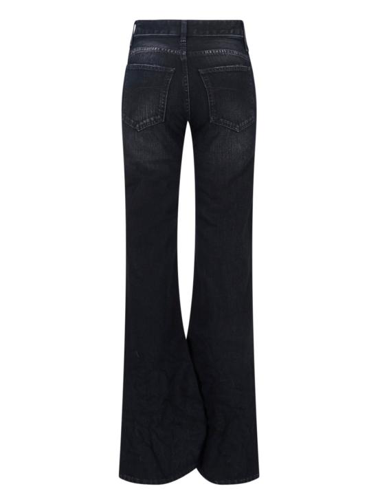  발렌시아가 데님 팬츠 와이드 레그 진 블랙 페이드 아웃 - BALENCIAGA