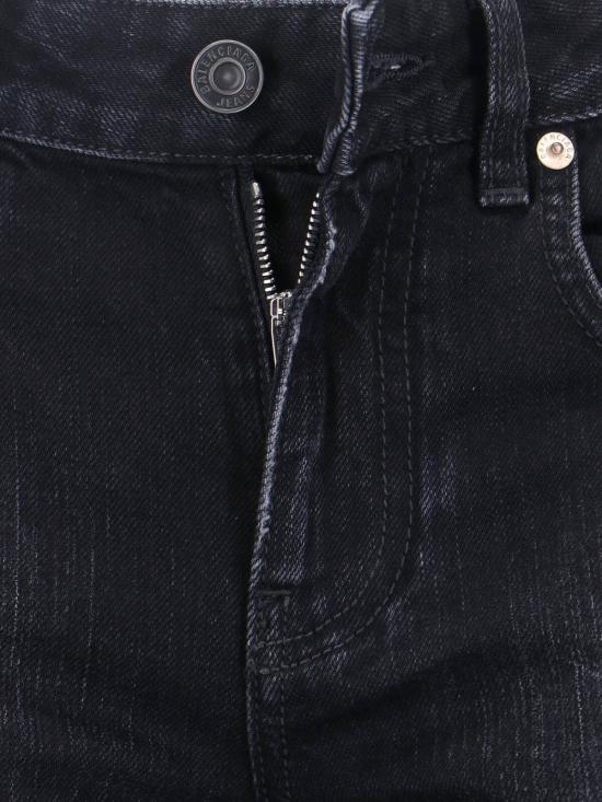  발렌시아가 데님 팬츠 와이드 레그 진 블랙 페이드 아웃 - BALENCIAGA