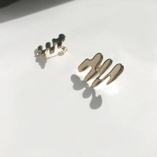  바 주얼리 이어링 스몰 베가  18캐럿 골드 - BAR JEWELLERY