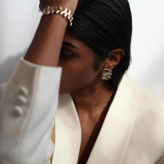  바 주얼리 이어링 스몰 베가  18캐럿 골드 - BAR JEWELLERY