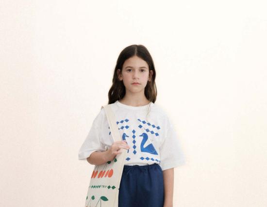  [키즈] 타이니코튼 티셔츠 키즈  스완 다이아몬드 그래픽 티셔츠 - TINYCOTTONS