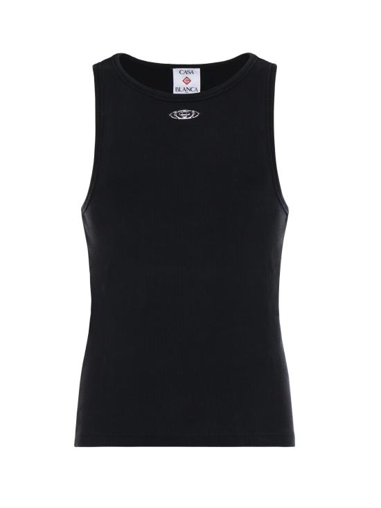 26SS 카사블랑카 반팔 티셔츠 MSP26JTS057 01 Black