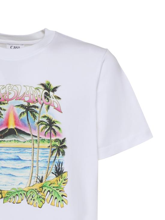 26SS 카사블랑카 반팔 티셔츠 MSP26JTS001 22 White - CASABLANCA