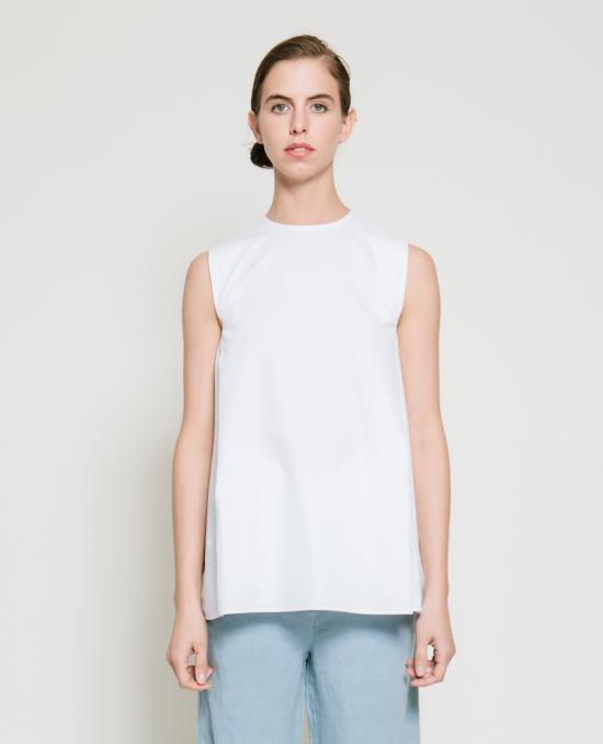  Gary Bigeni 블라우스 게리 비게니 사필 접이식 탑 그레이/화이트 스트라이프