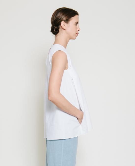  Gary Bigeni 블라우스 게리 비게니 사필 접이식 탑 그레이/화이트 스트라이프 - OTHER BRANDS