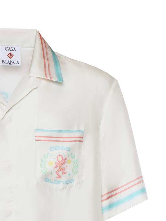 26SS 카사블랑카 반팔 셔츠 MSP26SH003 01 White - CASABLANCA