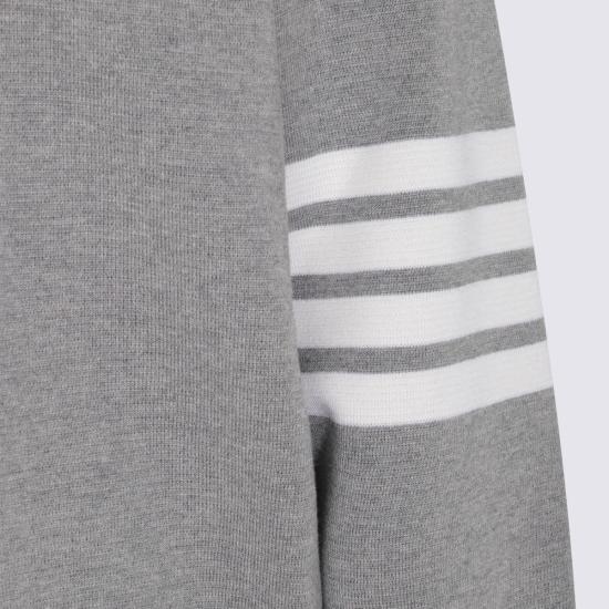  톰브라운 스웨터 톰 브라운 울 니트  그레이 - THOM BROWNE