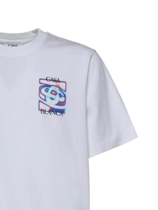 26SS 카사블랑카 반팔 티셔츠 MSP26JTS001 07 White - CASABLANCA