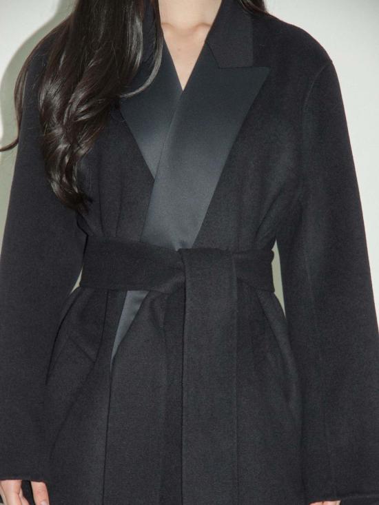  ANTONIO SHIN 트렌치 코트 안토니오 신 턱시도 핸드메이드 코트 네이비