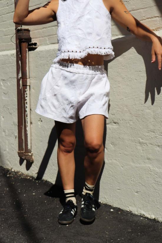  b more 숏팬츠 B More 루즈핏 업사이클링 쇼츠 오프화이트 - OTHER BRANDS