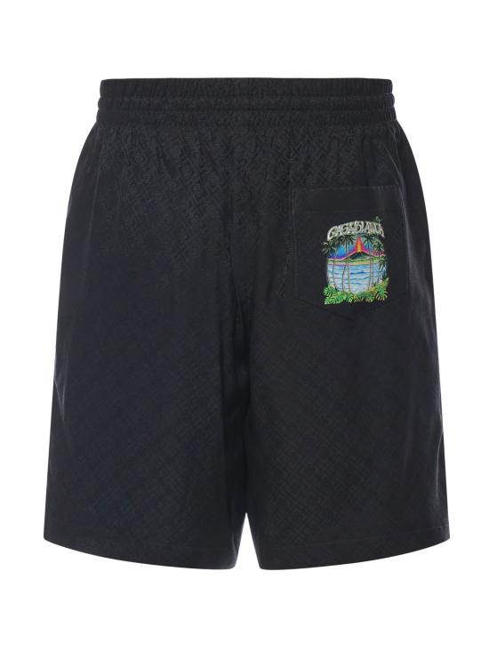 26SS 카사블랑카 숏팬츠 MSP26TR399 08 Black - CASABLANCA