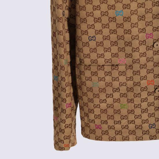  구찌 자켓 코튼 캐주얼 재킷 카멜/오렌지mc - GUCCI