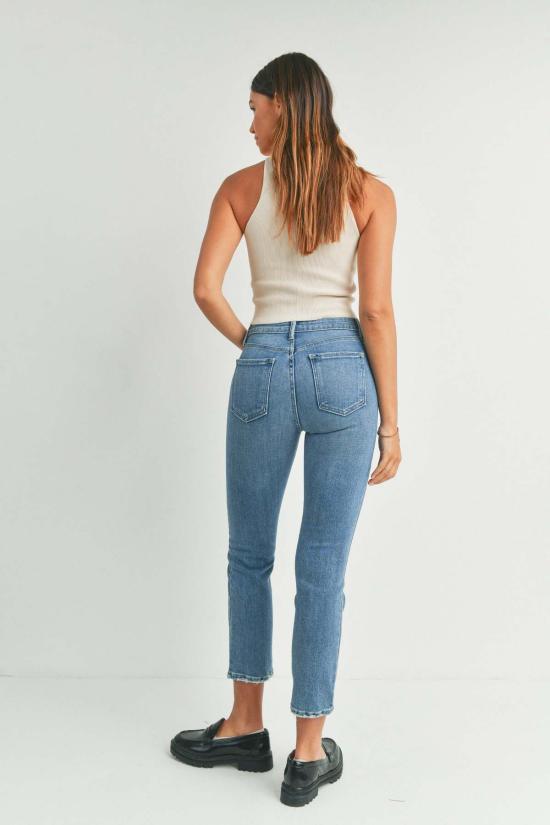  저스트 블랙 데님 데님 팬츠 아이코닉 릴렉스드 스키니 - JUST BLACK DENIM