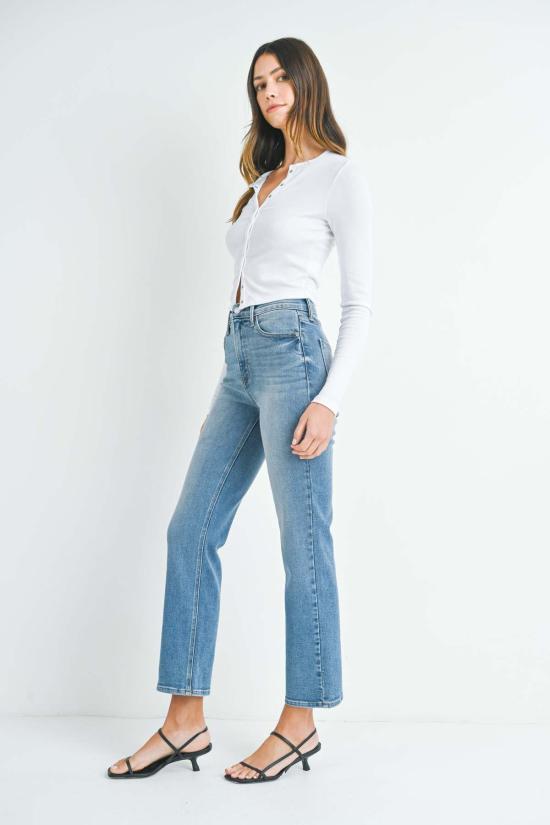  저스트 블랙 데님 데님 팬츠 클래식 스트레이트 다크 데님/미디엄 데님 - JUST BLACK DENIM