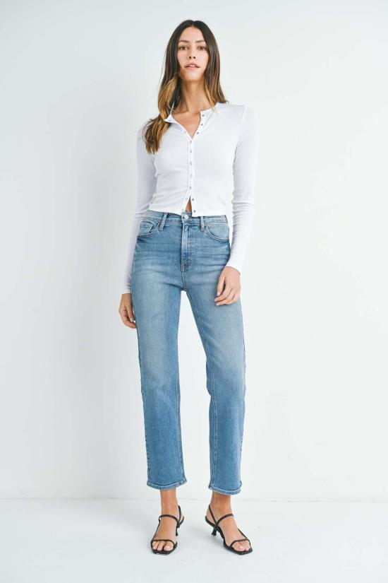  저스트 블랙 데님 데님 팬츠 클래식 스트레이트 다크 데님/미디엄 데님 - JUST BLACK DENIM