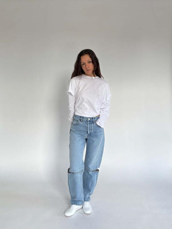  스틸히어 데님 팬츠 스틸 히어 뉴욕 카우걸 진