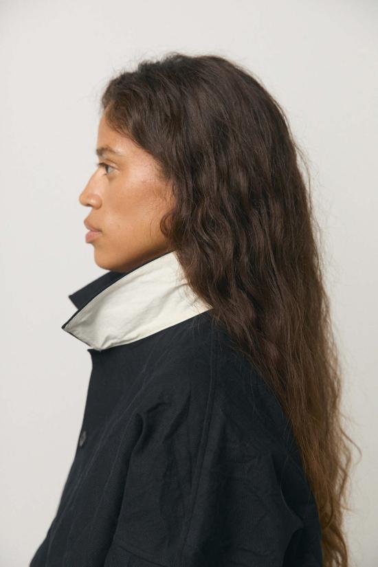  앨범 디 파밀리아 자켓 앨범 Di Famiglia Crash Overshirt Midnight - ALBUM DI FAMIGLIA