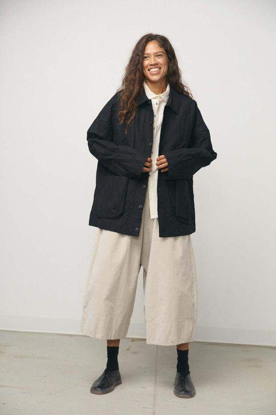  앨범 디 파밀리아 자켓 앨범 Di Famiglia Crash Overshirt Midnight - ALBUM DI FAMIGLIA