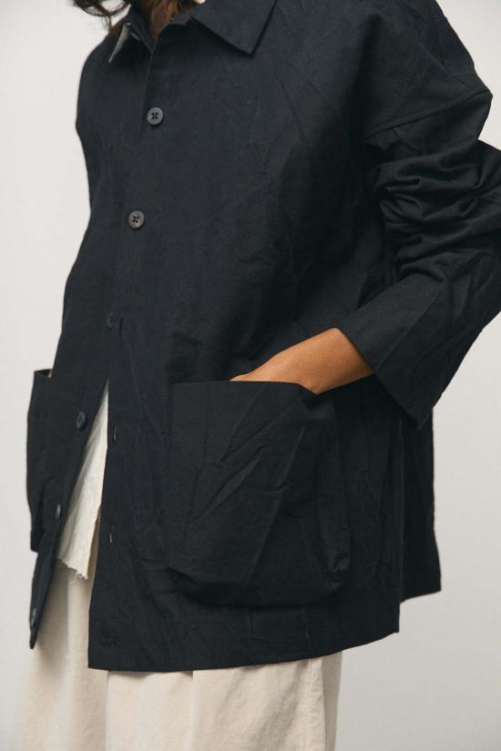  앨범 디 파밀리아 자켓 앨범 Di Famiglia Crash Overshirt Midnight - ALBUM DI FAMIGLIA