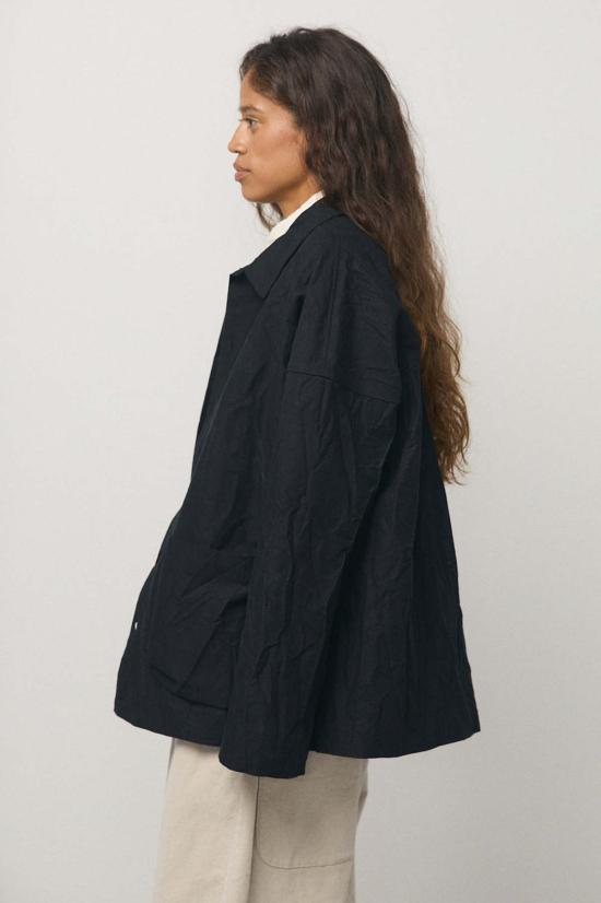  앨범 디 파밀리아 자켓 앨범 Di Famiglia Crash Overshirt Midnight - ALBUM DI FAMIGLIA