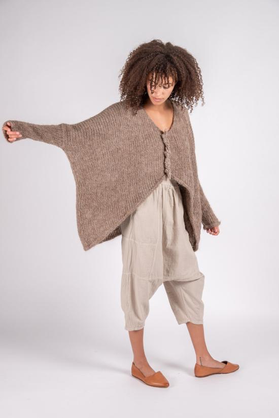  아뜰리에 델핀 가디건 아틀리에 델핀 렌 수리 알파카 니트 탑 시더 - ATELIER DELPHINE