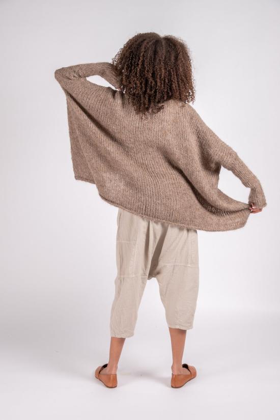  아뜰리에 델핀 가디건 아틀리에 델핀 렌 수리 알파카 니트 탑 시더 - ATELIER DELPHINE