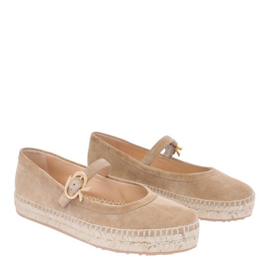 26SS 지안비토로시 플랫 슈즈 G22366 05GOM VLUCAML Beige - GIANVITO ROSSI