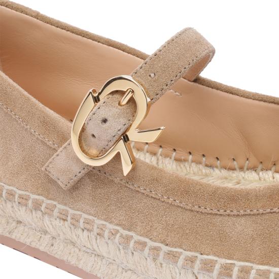 26SS 지안비토로시 플랫 슈즈 G22366 05GOM VLUCAML Beige - GIANVITO ROSSI