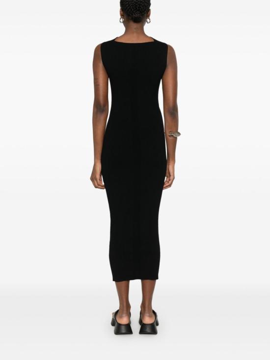  릭 오웬스 롱 원피스 니트 롱 드레스 블랙 - RICK OWENS