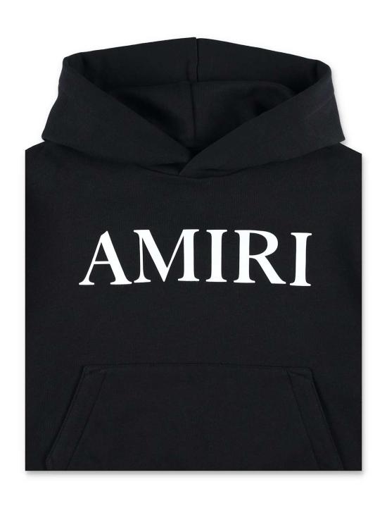  [키즈] 아미리 풀오버 키즈  로고 후드티 블랙 - AMIRI