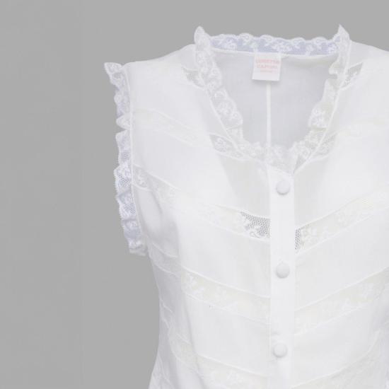  로레타 카포니 블라우스 Loretta Caponi Dana 셔츠 블랙/화이트 - LORETTA CAPONI