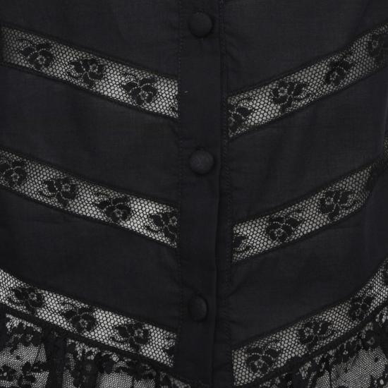  로레타 카포니 블라우스 Loretta Caponi Dana 셔츠 블랙/화이트 - LORETTA CAPONI