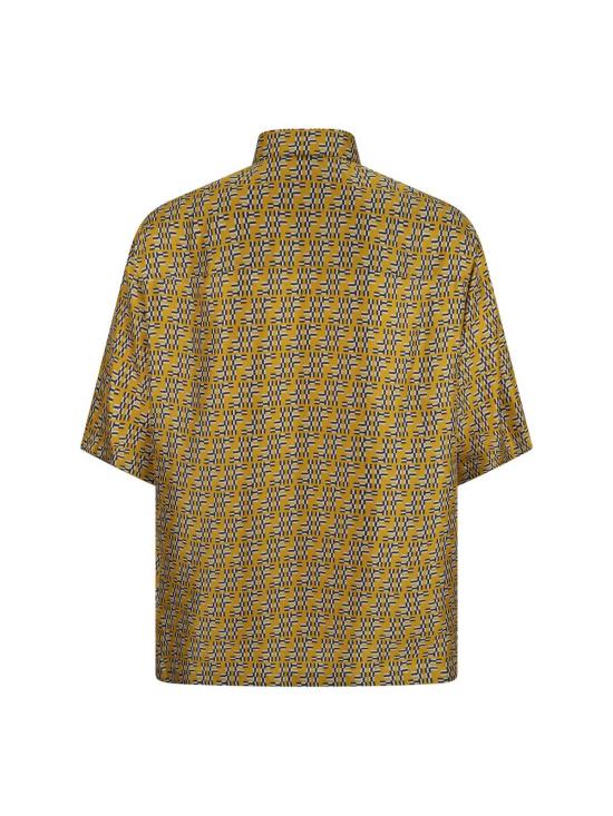  펜디 반팔 셔츠 프린트 실크 셔츠 솔 - FENDI