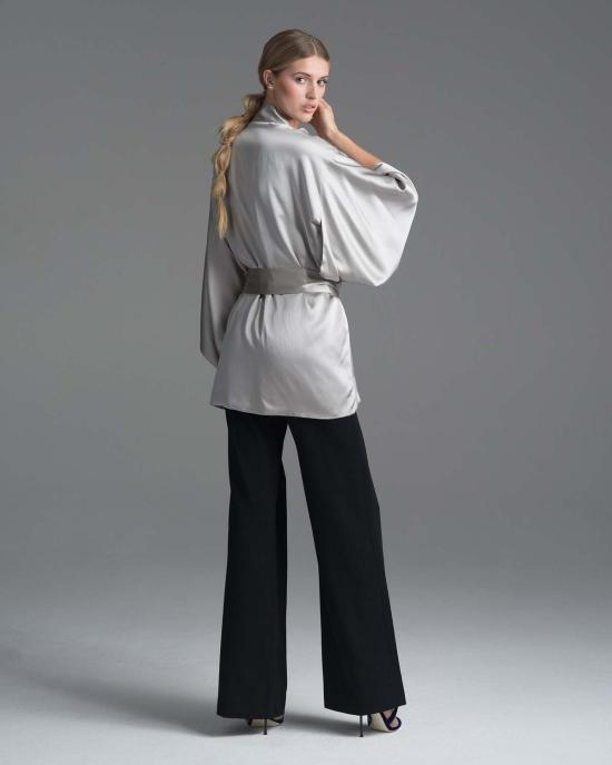  보즈 튜닉 Voz 실크 기모노 블랙/실버 - VOZ