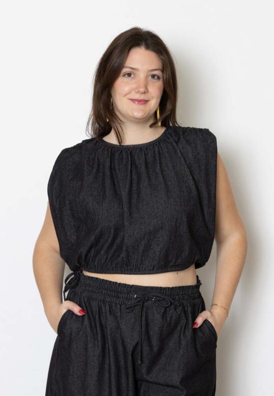  에스비제이 오스틴 민소매 티셔츠 Sbj 오스틴 로즈 탑 - SBJ AUSTIN