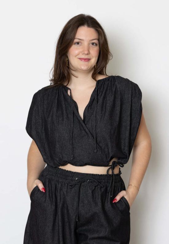  에스비제이 오스틴 민소매 티셔츠 Sbj 오스틴 로즈 탑 - SBJ AUSTIN