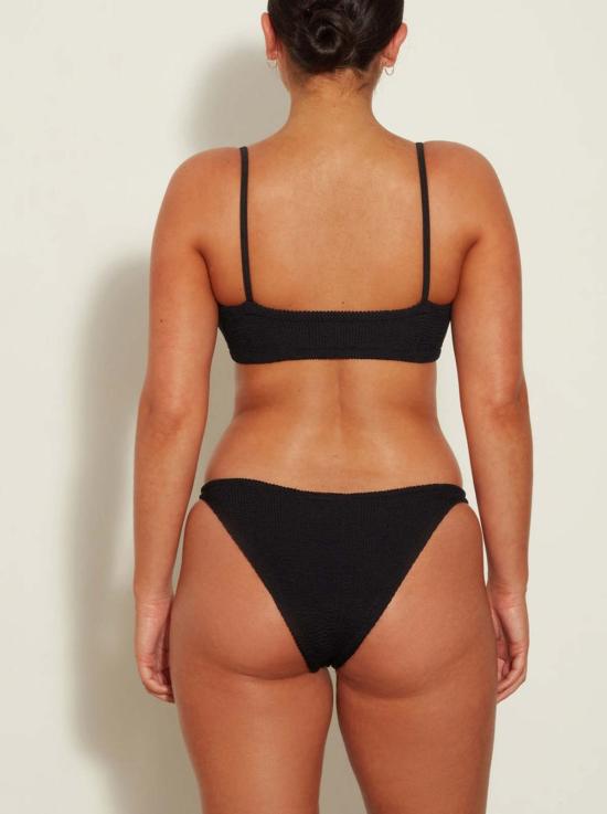  훈자 지 비키니 수영복 Hunza G Gigi 스트랩 비키니 세트 블랙 - HUNZA G