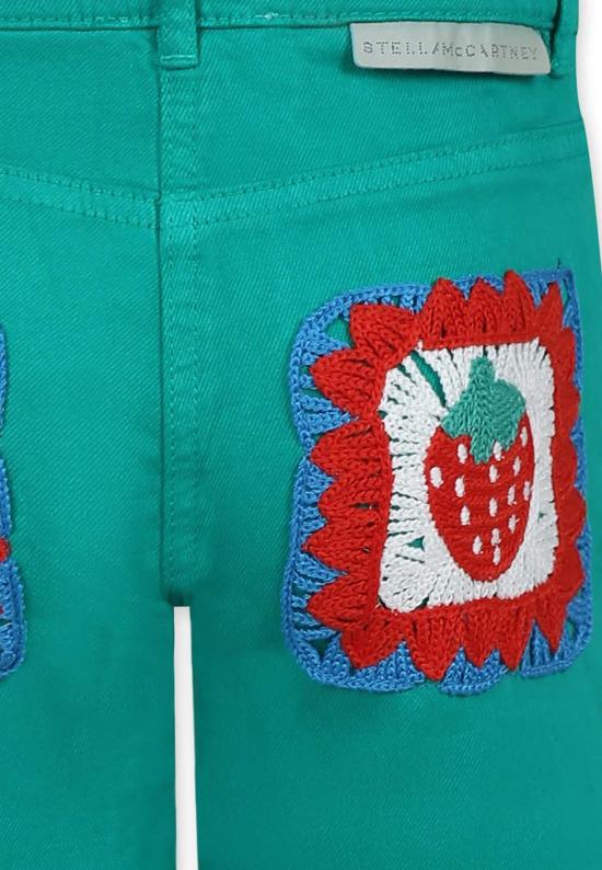  [키즈] 스텔라 맥카트니 쇼츠/버뮤다 스텔라 매카트니 아동용 스트로베리 그린 색상 반바지 - STELLA MCCARTNEY