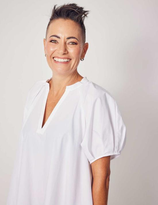  린제이 니콜라스 뉴욕 숏 원피스 린지 니콜라스 뉴욕 조안 미니 드레스 화이트 - LINDSAY NICHOLAS NEW YORK