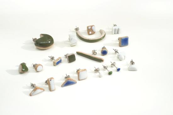  주주메이드 이어링 도트  블루 - JUJUMADE