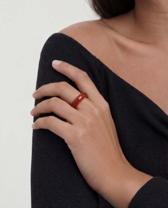  세레 반지 세리 감색 다크 오렌지 옥석 - SEREE