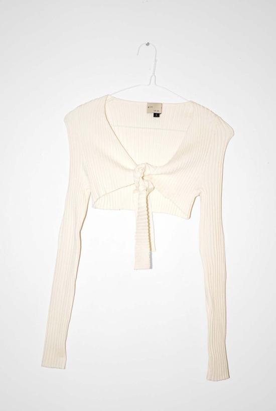  주주 민소매 티셔츠 지우 지우 논나 슈링크 랩 아이보리 프리즘 - GIU GIU