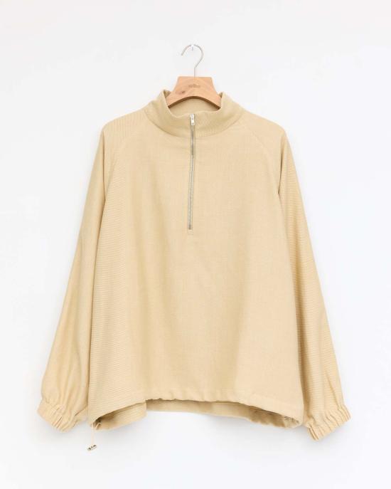  콜보 패딩 하프 집업 래글런 파카